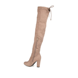 MAYA THIGH HIGH BOOTS IN FAUX SUEDE