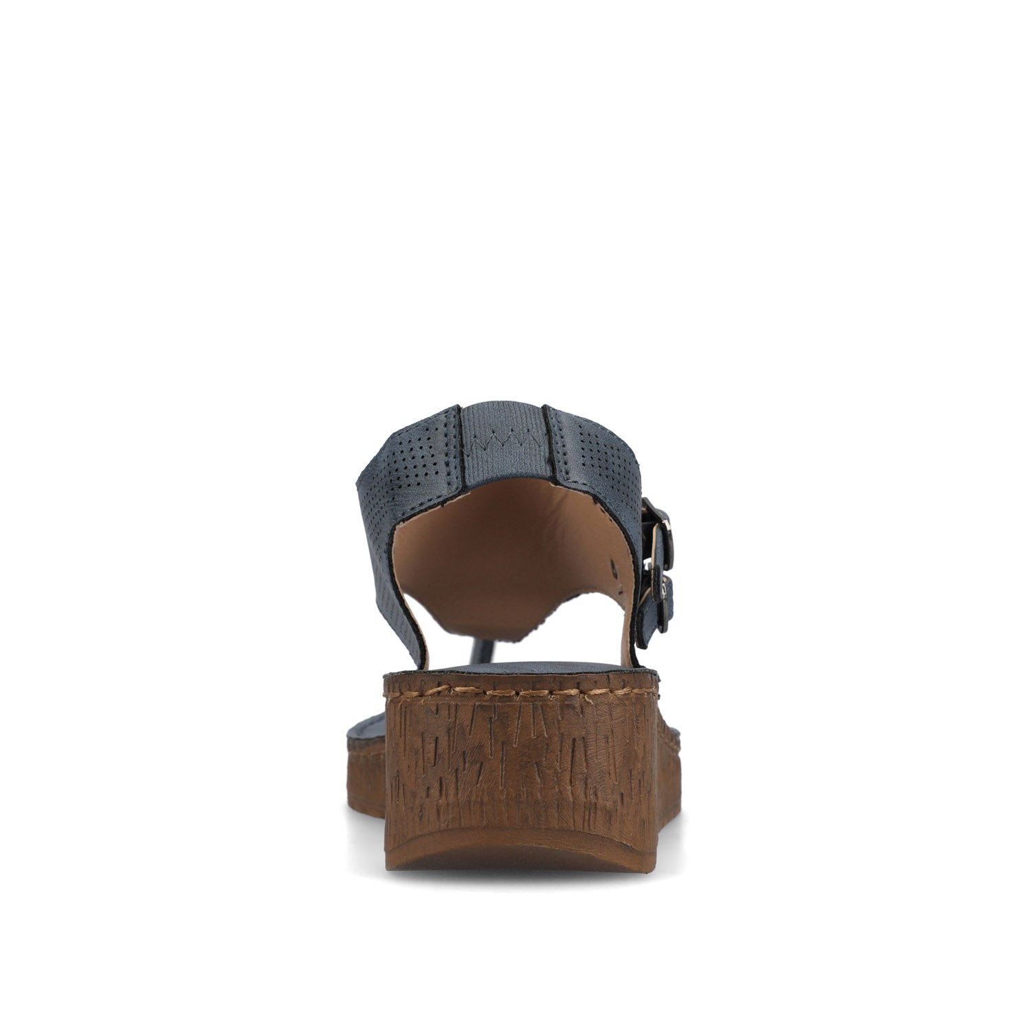 MCKELL WEDGE HEEL SANDALS IN VEGAN LEATHER - Blue