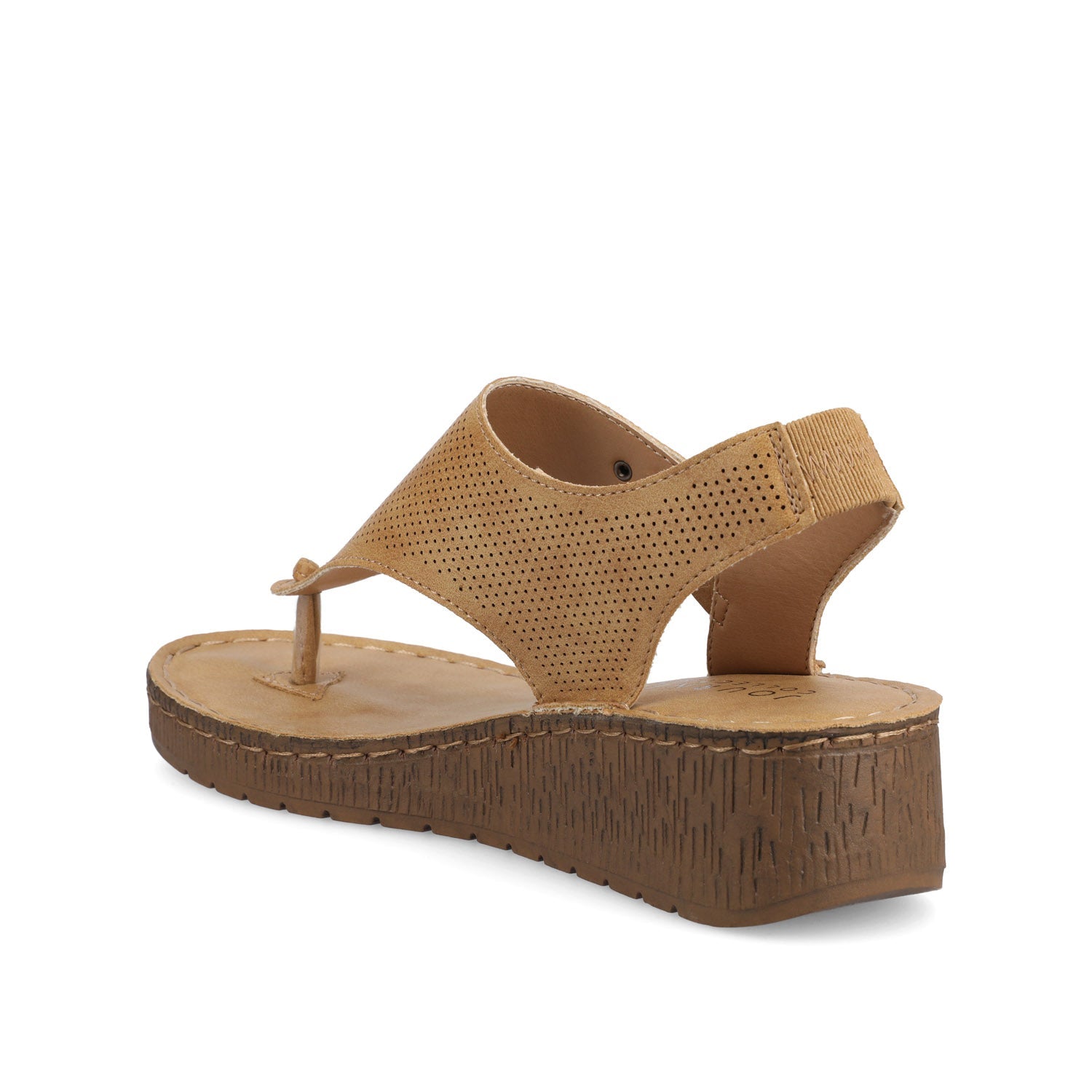 MCKELL WEDGE HEEL SANDALS IN VEGAN LEATHER - Tan