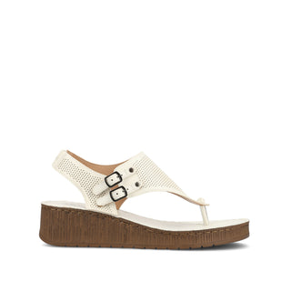 MCKELL WEDGE HEEL SANDALS IN FAUX LEATHER