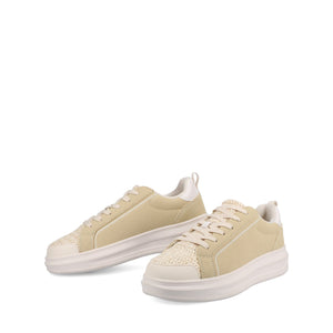 MEEYA CASUAL LACE UP SNEAKERS - Natural