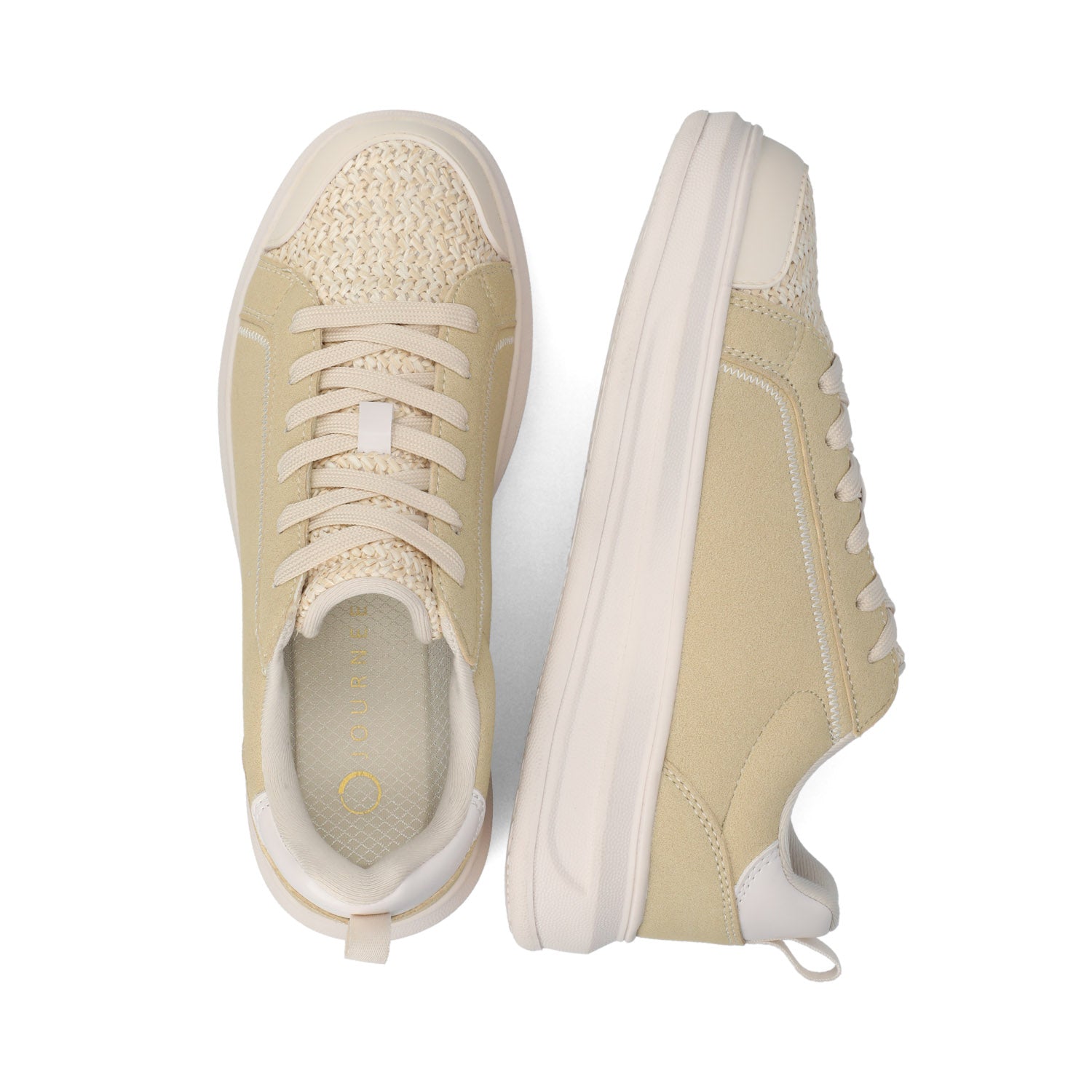 MEEYA CASUAL LACE UP SNEAKERS - Natural