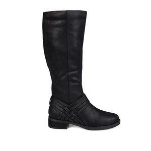 MEG RIDING BOOTS IN X-WIDE CALF - Black PU