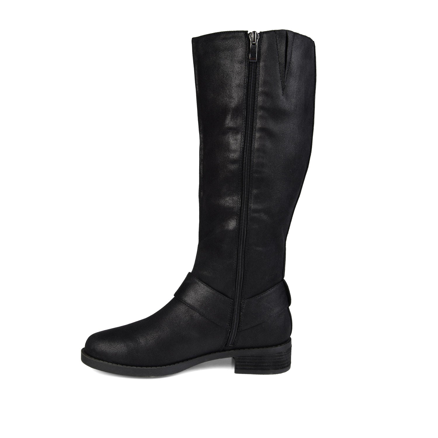 MEG RIDING BOOTS IN WIDE CALF - Black PU