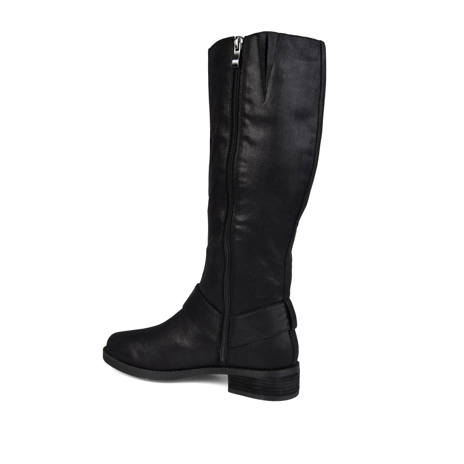 MEG RIDING BOOTS IN WIDE CALF - Black PU