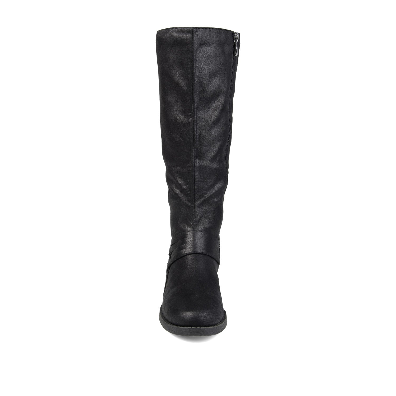 MEG RIDING BOOTS IN X-WIDE CALF - Black PU