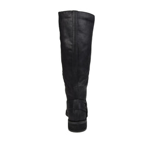 MEG RIDING BOOTS IN WIDE CALF - Black PU