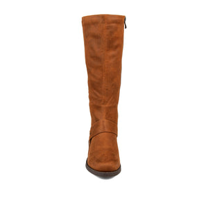 MEG RIDING BOOTS IN X-WIDE CALF - Cognac PU