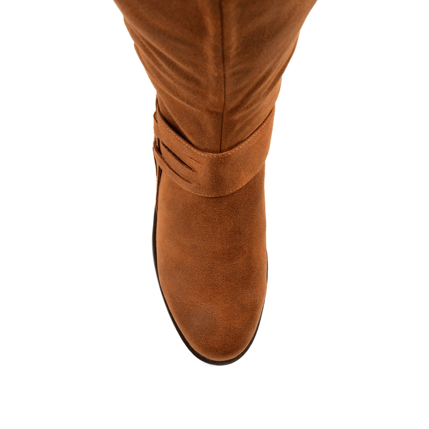 MEG RIDING BOOTS IN X-WIDE CALF - Cognac PU