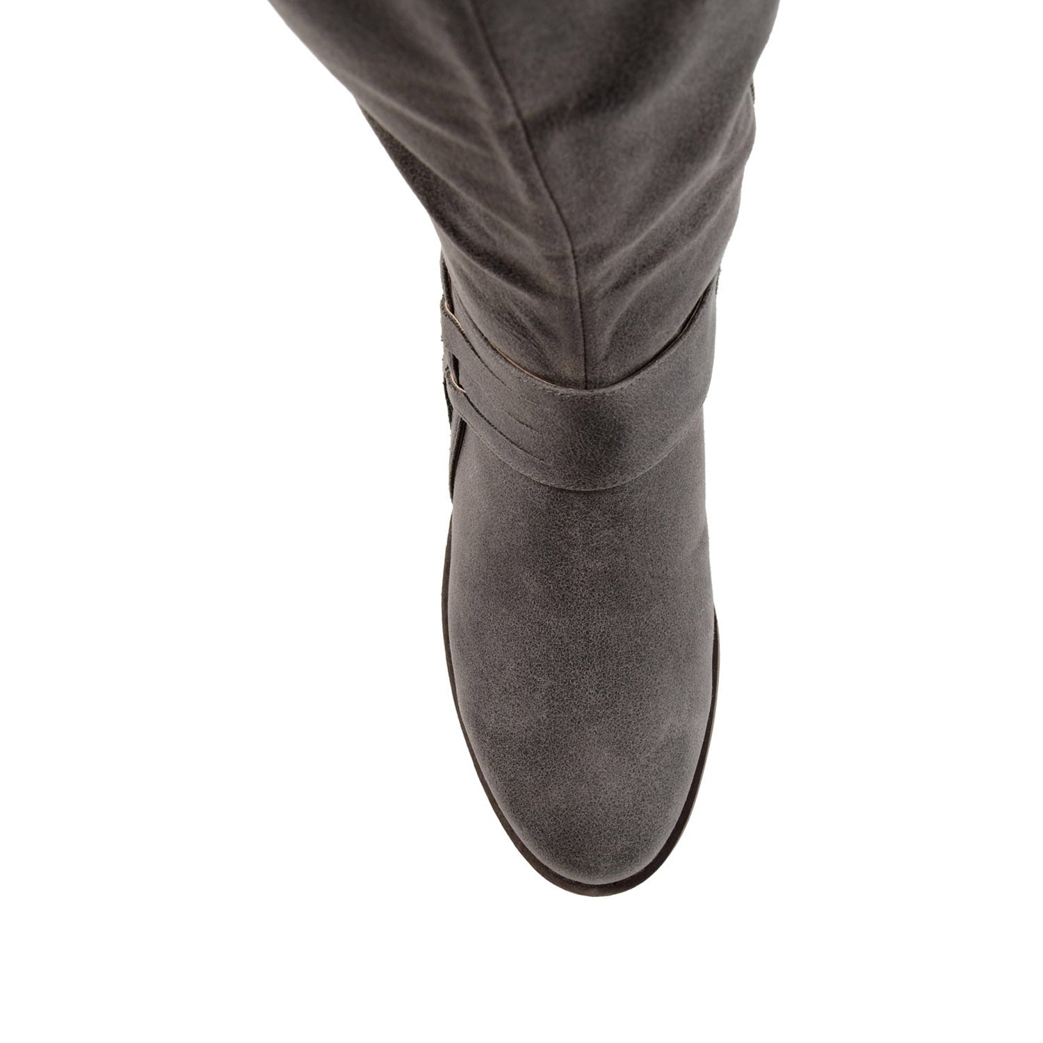 MEG RIDING BOOTS IN WIDE CALF - Grey PU