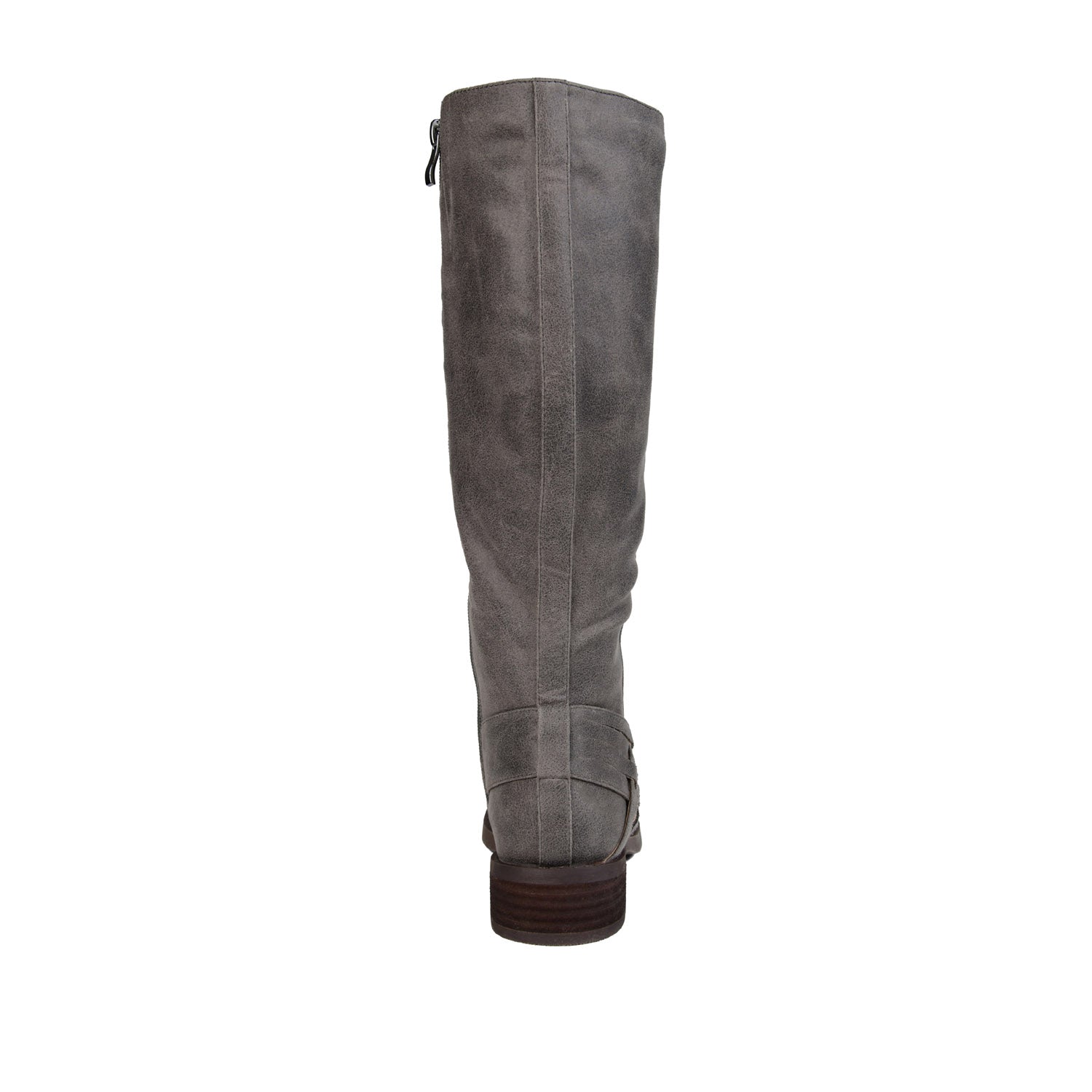 MEG RIDING BOOTS IN WIDE CALF - Grey PU
