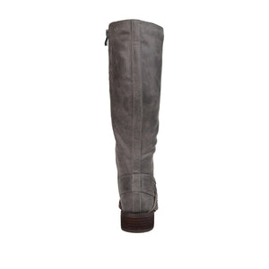 MEG RIDING BOOTS IN X-WIDE CALF - Grey PU