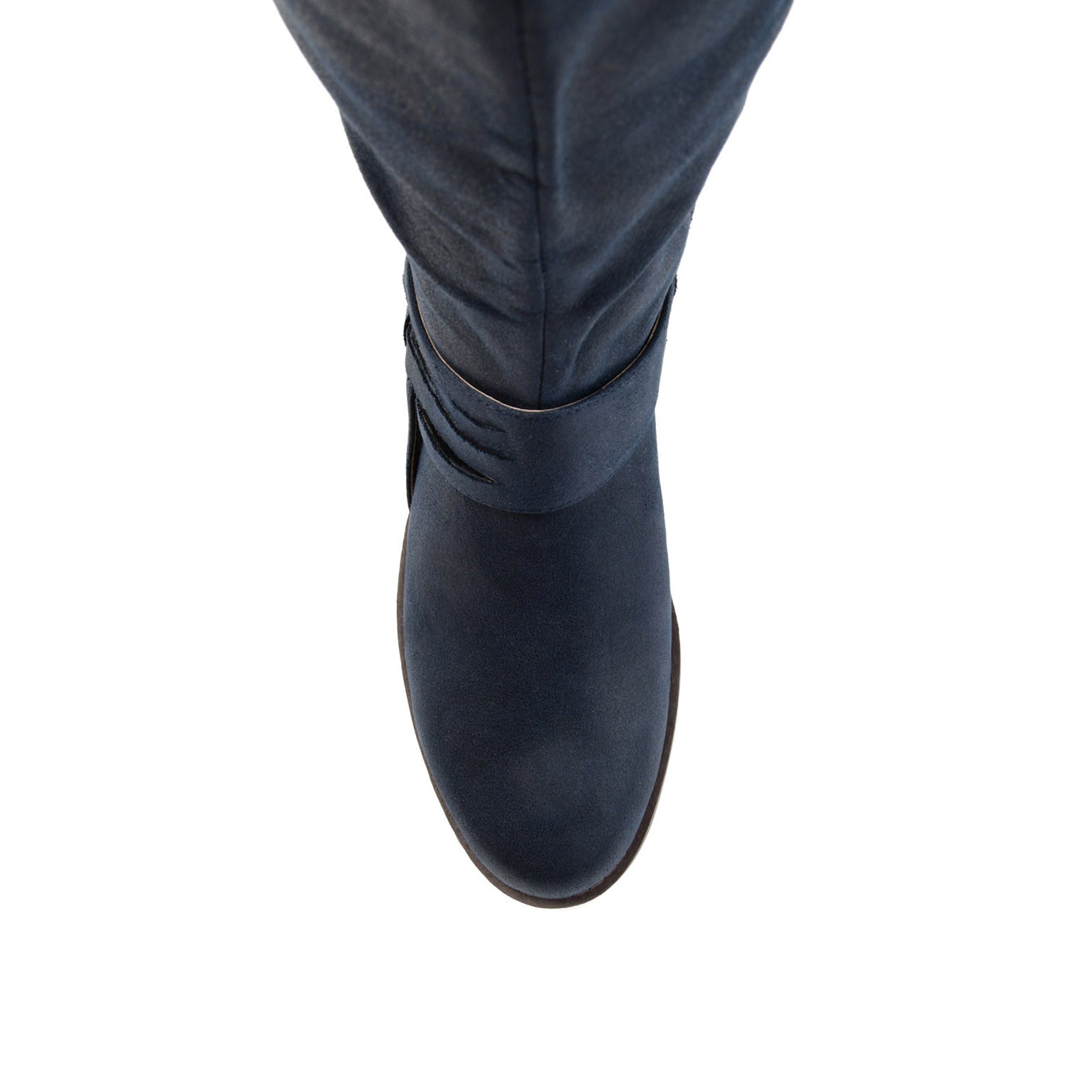 MEG RIDING BOOTS IN X-WIDE CALF - Navy PU