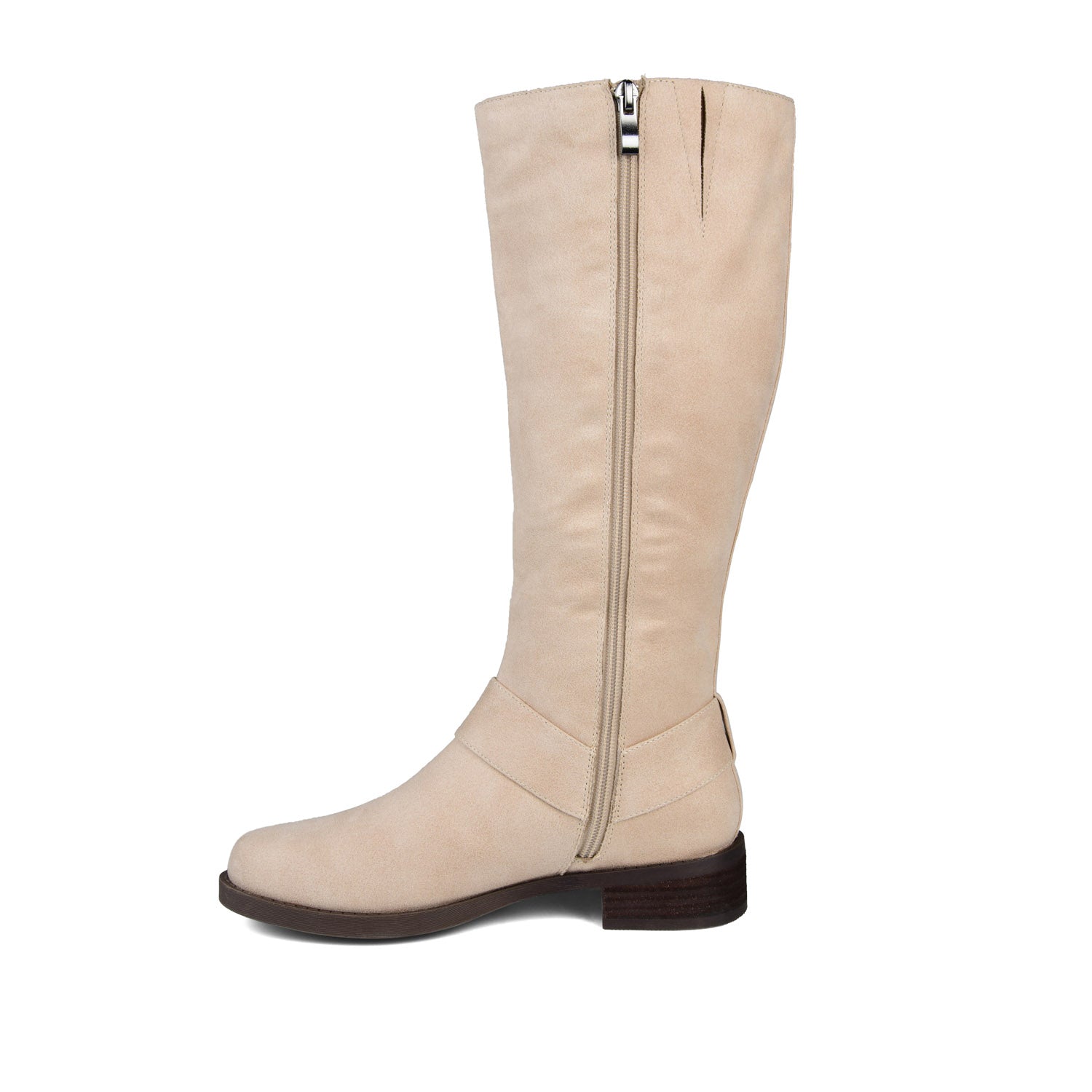 MEG RIDING BOOTS IN X-WIDE CALF - Stone PU