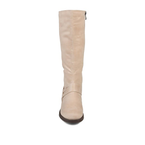 MEG RIDING BOOTS IN X-WIDE CALF - Stone PU