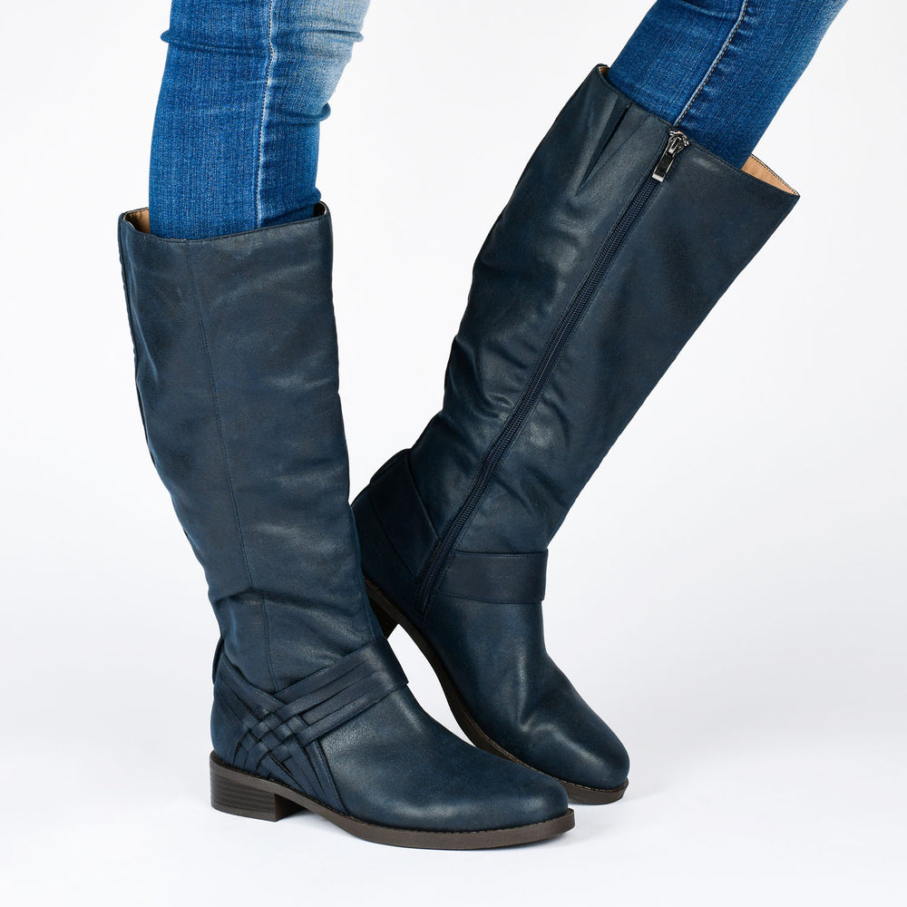 MEG RIDING BOOTS IN FAUX LEATHER