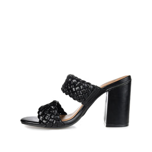 MELISSA MULE BLOCK HEELS IN WIDE - Black