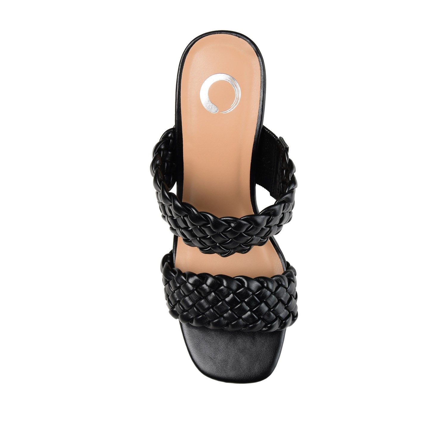 MELISSA MULE BLOCK HEELS IN FAUX LEATHER
