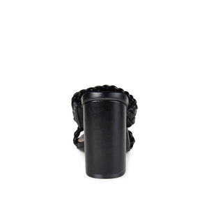 MELISSA MULE BLOCK HEELS IN VEGAN LEATHER - Black