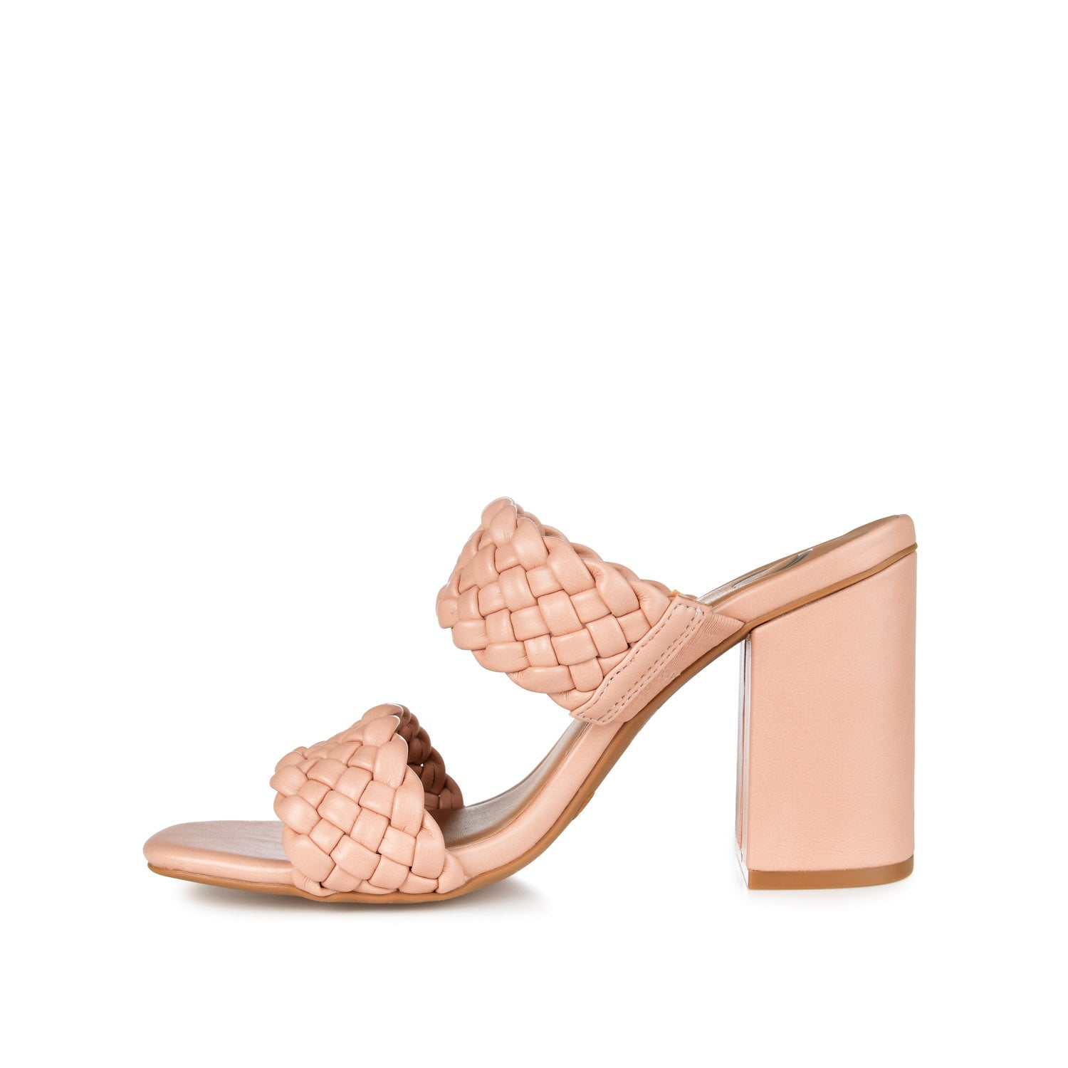 MELISSA MULE BLOCK HEELS IN WIDE - Blush