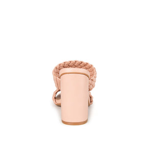 MELISSA MULE BLOCK HEELS IN WIDE - Blush