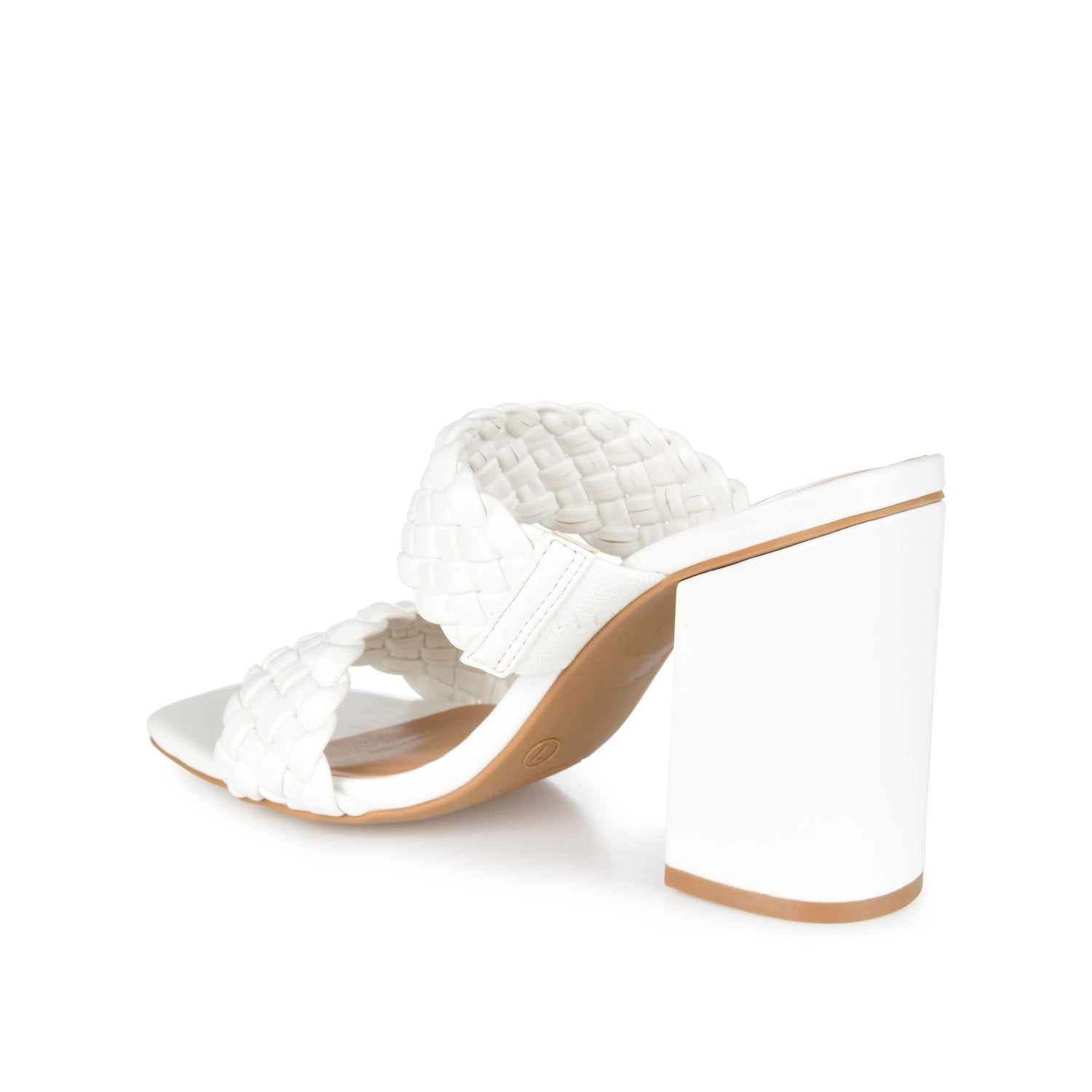 MELISSA MULE BLOCK HEELS IN VEGAN LEATHER - White