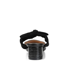 MELORA LOW BLOCK HEELS IN VEGAN LEATHER - Black