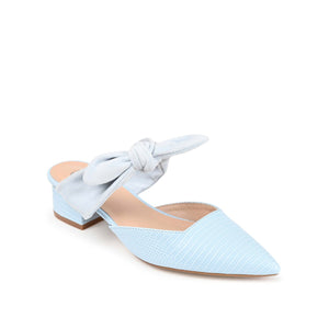 MELORA LOW BLOCK HEELS IN VEGAN LEATHER - Blue