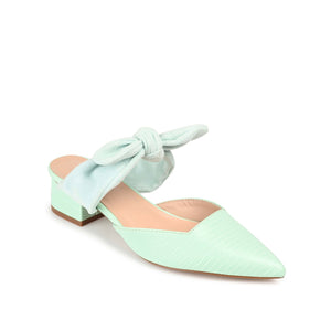 MELORA LOW BLOCK HEELS IN VEGAN LEATHER - Mint