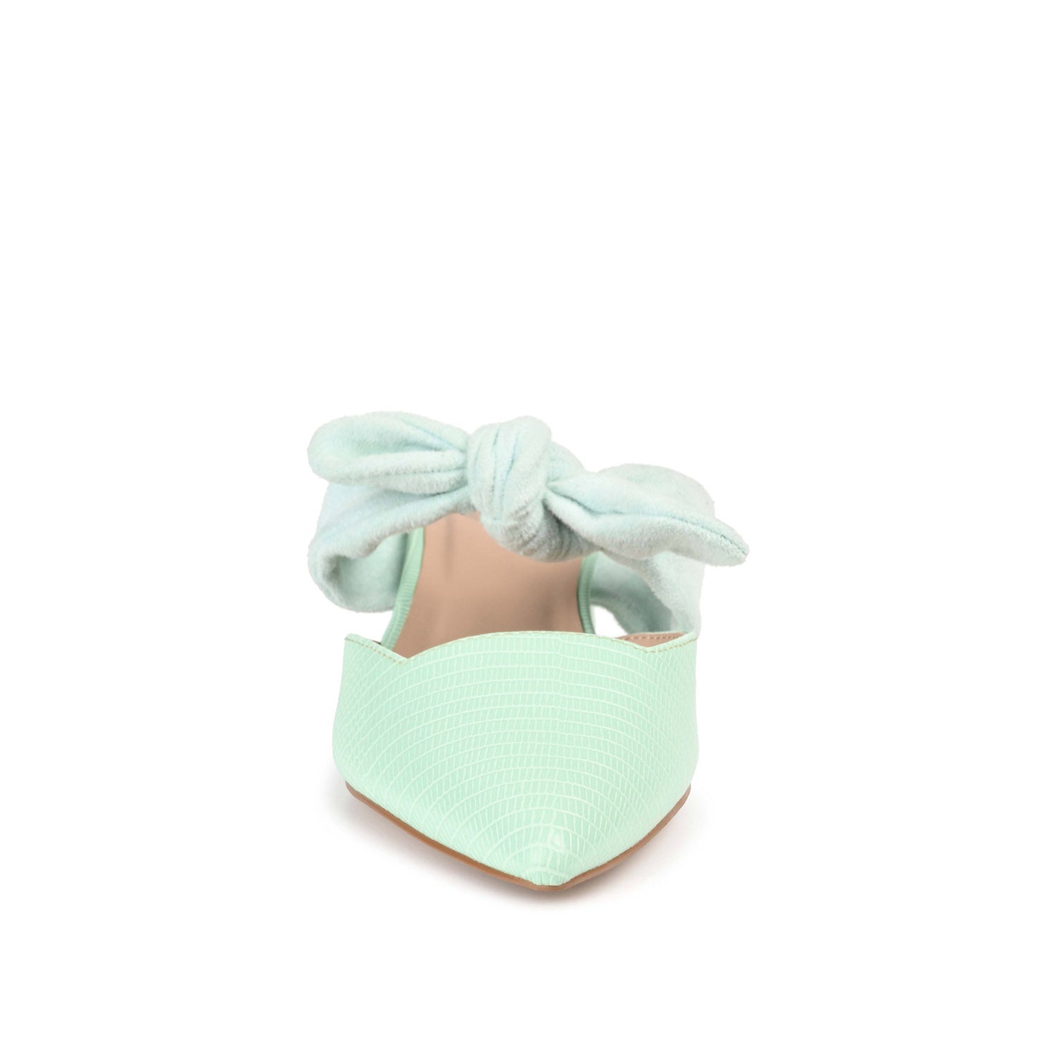 MELORA LOW BLOCK HEELS IN VEGAN LEATHER - Mint