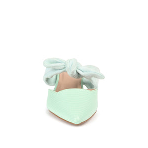 MELORA LOW BLOCK HEELS IN VEGAN LEATHER - Mint