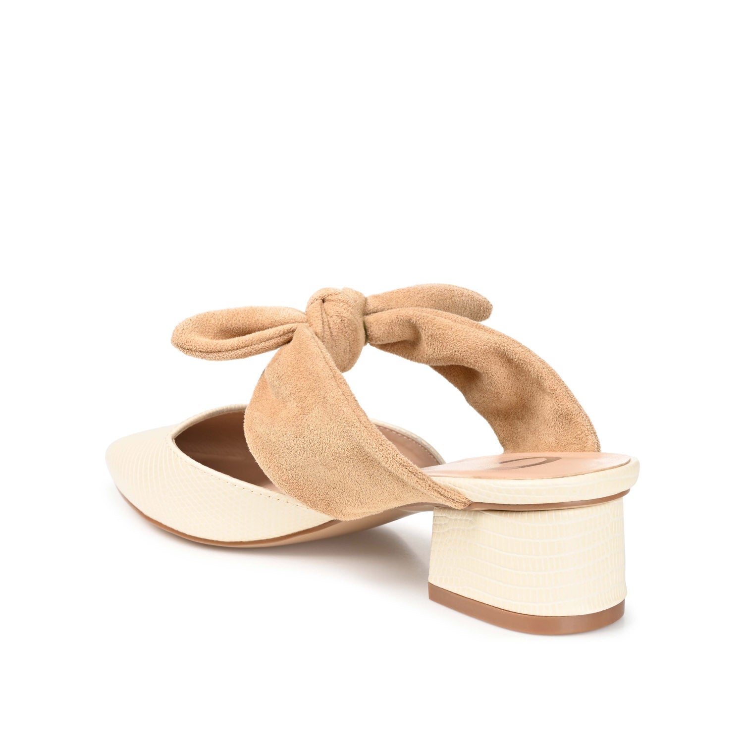 MELORA LOW BLOCK HEELS IN VEGAN LEATHER - Off White