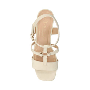 MERISOL ANKLE STRAP HEELS - Bone