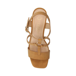 MERISOL ANKLE STRAP HEELS - Brown