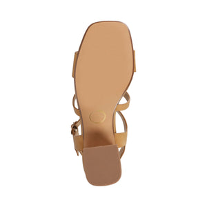 MERISOL ANKLE STRAP HEELS - Brown