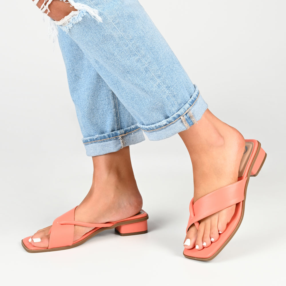 MINA HEELED SANDALS IN FAUX LEATHER