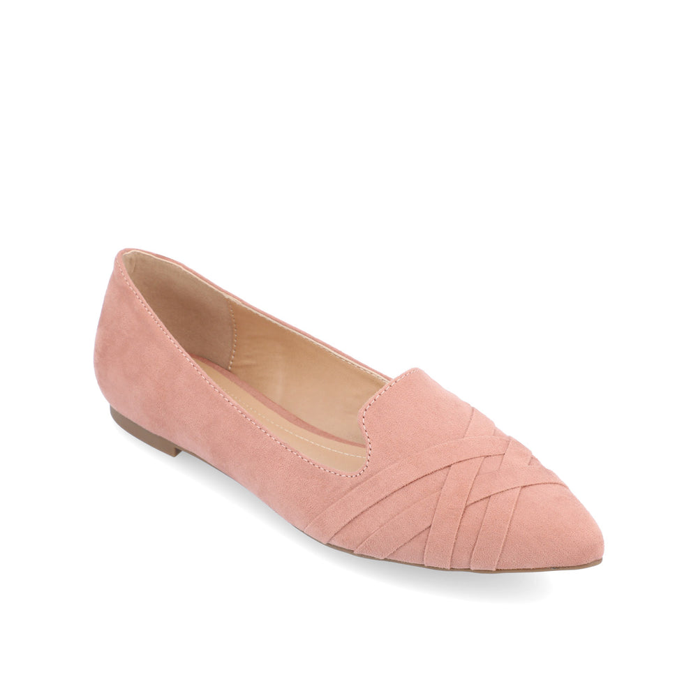 MINDEE LOAFER FLATS IN FAUX SUEDE