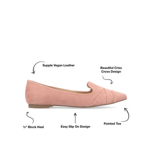MINDEE LOAFER FLATS IN WIDE - Blush
