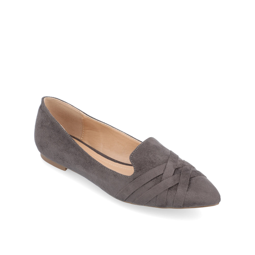 MINDEE LOAFER FLATS IN FAUX SUEDE