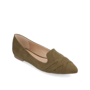 MINDEE LOAFER FLATS IN WIDE - Olive