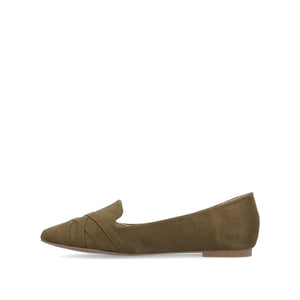 MINDEE LOAFER FLATS IN WIDE - Olive