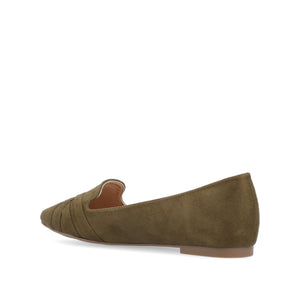 MINDEE LOAFER FLATS IN WIDE - Olive
