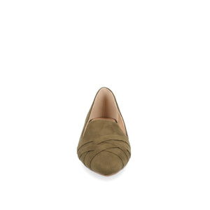 MINDEE LOAFER FLATS IN WIDE - Olive