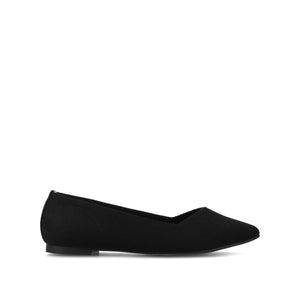 MINNAH BALLET FLATS IN KNIT FABRIC - Black Knit