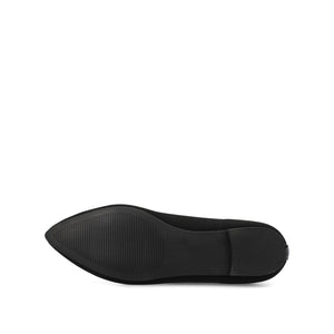 MINNAH BALLET FLATS IN KNIT FABRIC - Black Knit