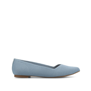 MINNAH BALLET FLATS IN KNIT FABRIC - Blue Knit
