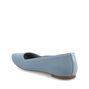 MINNAH BALLET FLATS IN KNIT FABRIC - Blue Knit