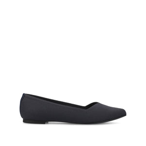 MINNAH BALLET FLATS IN KNIT FABRIC - Navy Knit