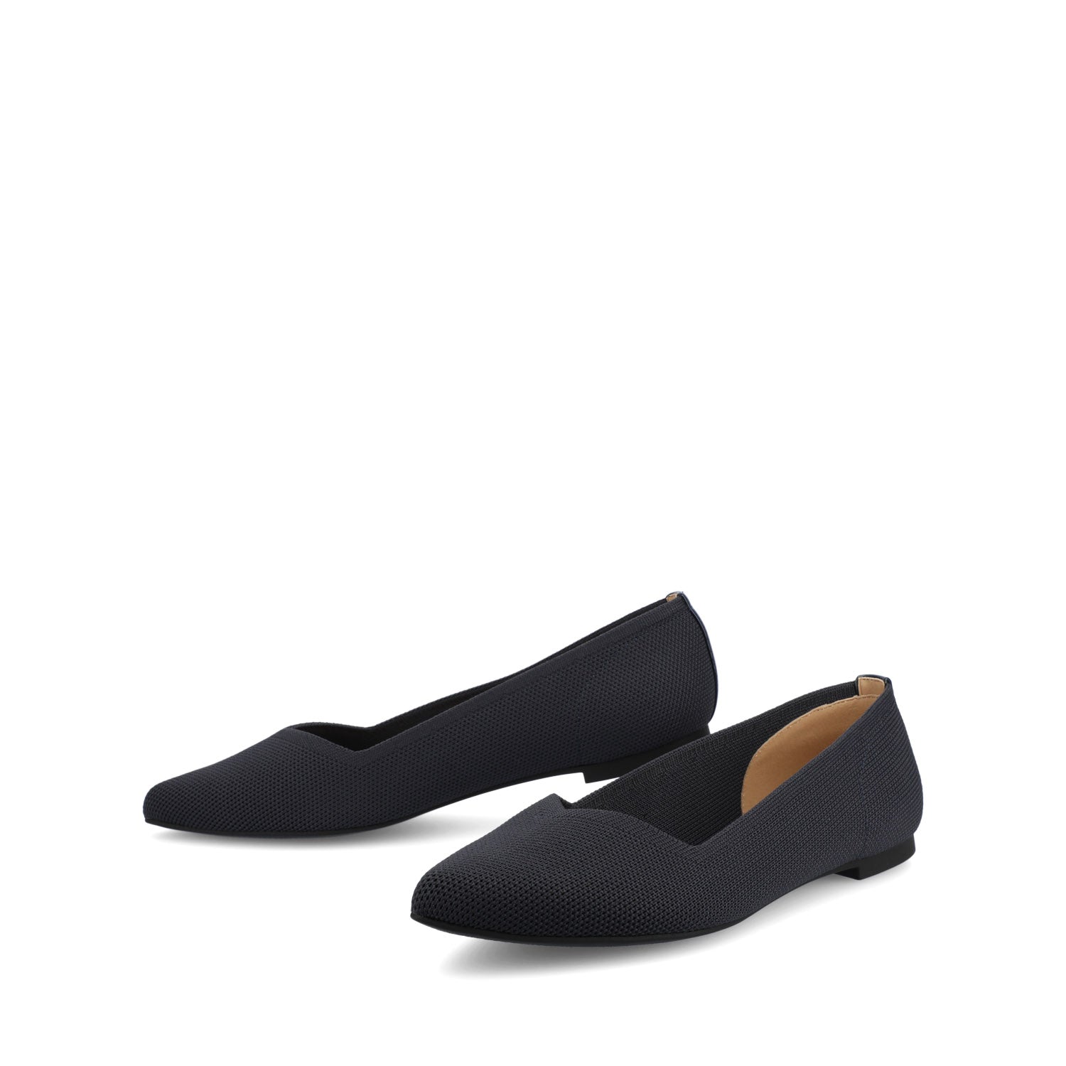 MINNAH BALLET FLATS IN KNIT FABRIC - Navy Knit