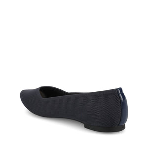 MINNAH BALLET FLATS IN KNIT FABRIC - Navy Knit